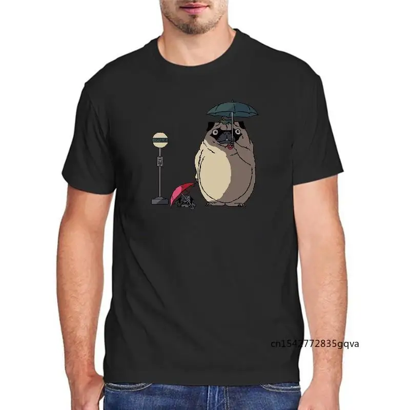 

Funny Tee Cute T Shirts Anime Pug Printed Casual Short Sleeves Tops Cool Tshirt Summer Men Clothing