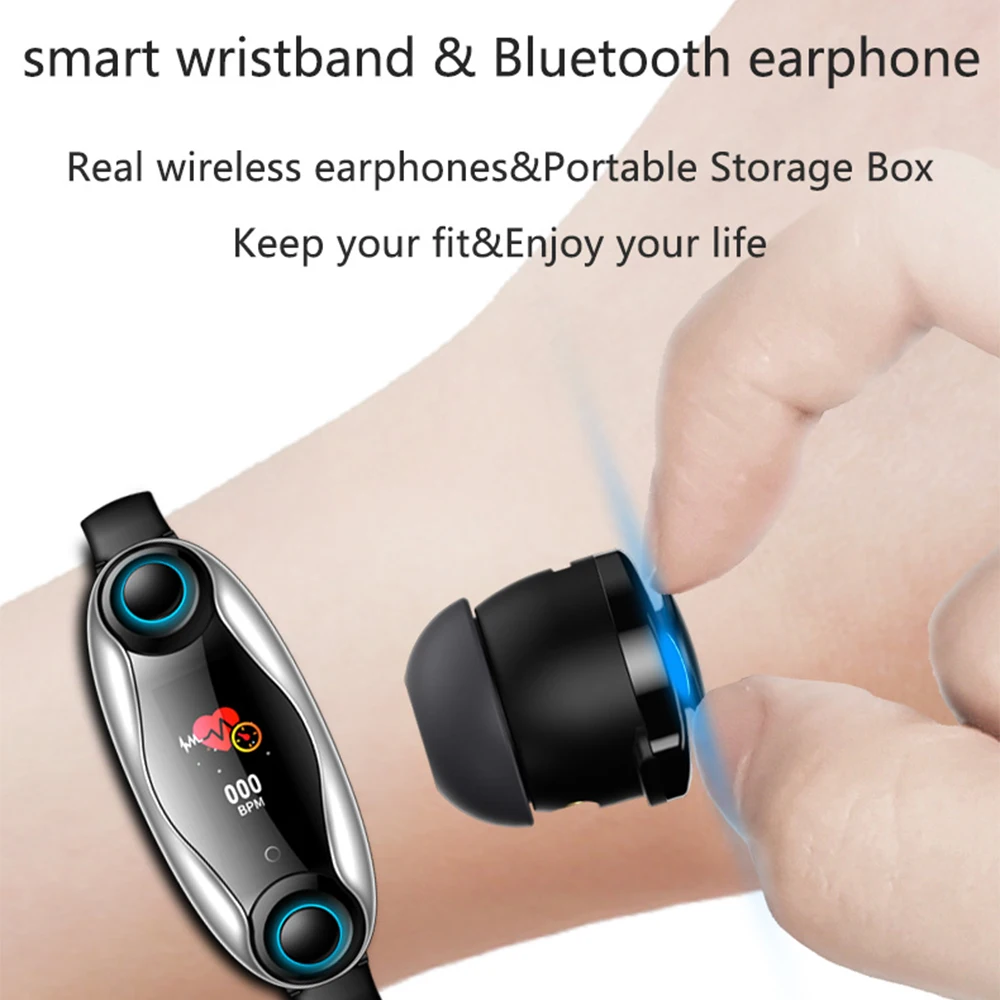 LMEFO LT04 спортивный фитнес браслет для мужчин и женщин Bluetooth наушники Монитор