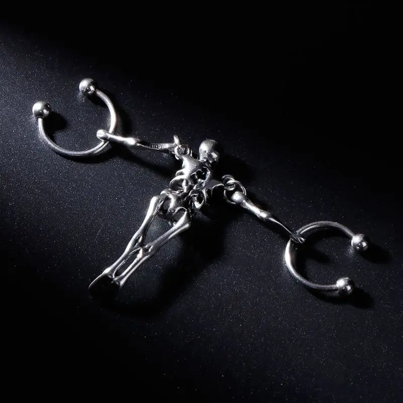 1 шт. серьги в стиле панк череп европейские ювелирные изделия Стильные Модные