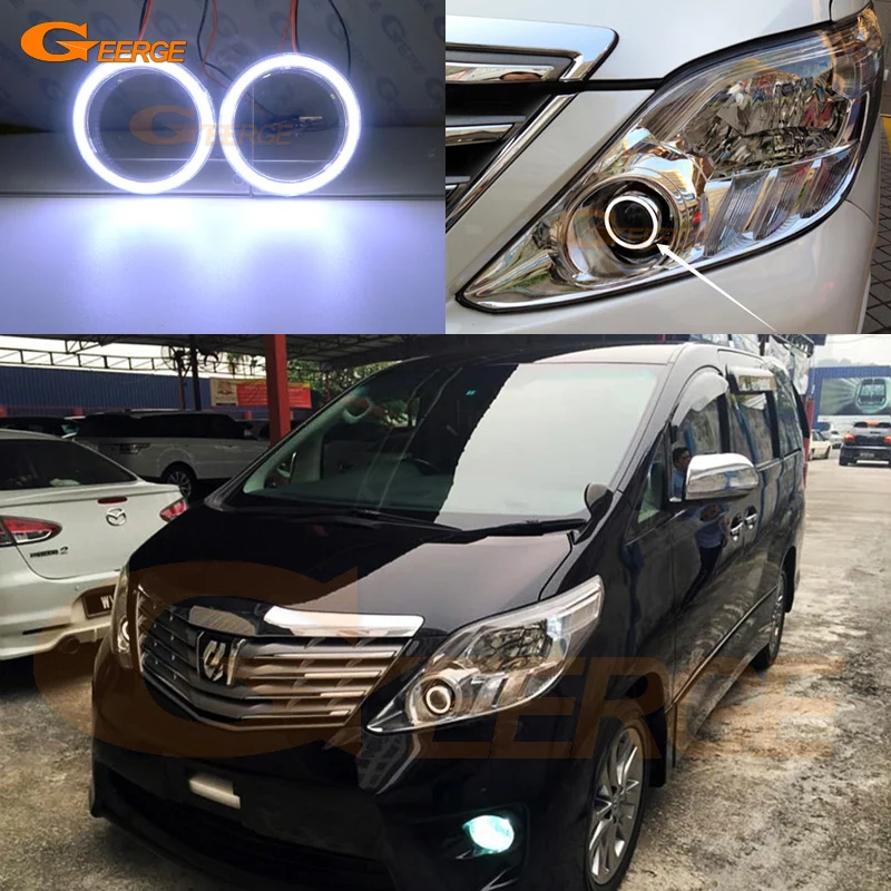 Для Toyota ALPHARD 2011 2012 отличный ультра яркий COB комплект светодиодов глаза ангела halo