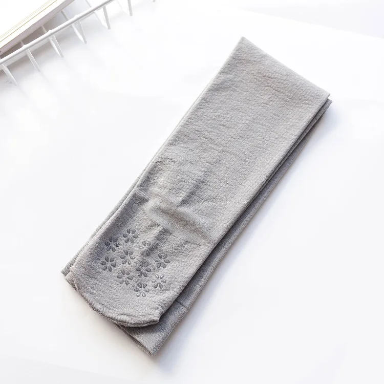 light grey Женская спортивная одежда, чулки до бедра, одноцветные, ребристые манжеты, Нескользящие, длинные чулки, женские, для улицы, для йоги, спортивная одежда, гладкие тонкие носки - Цвет: light grey