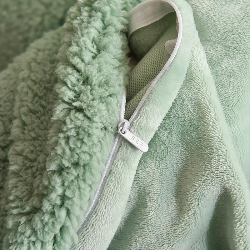 Зимний теплый однотонный Комплект постельного белья из берберского флиса