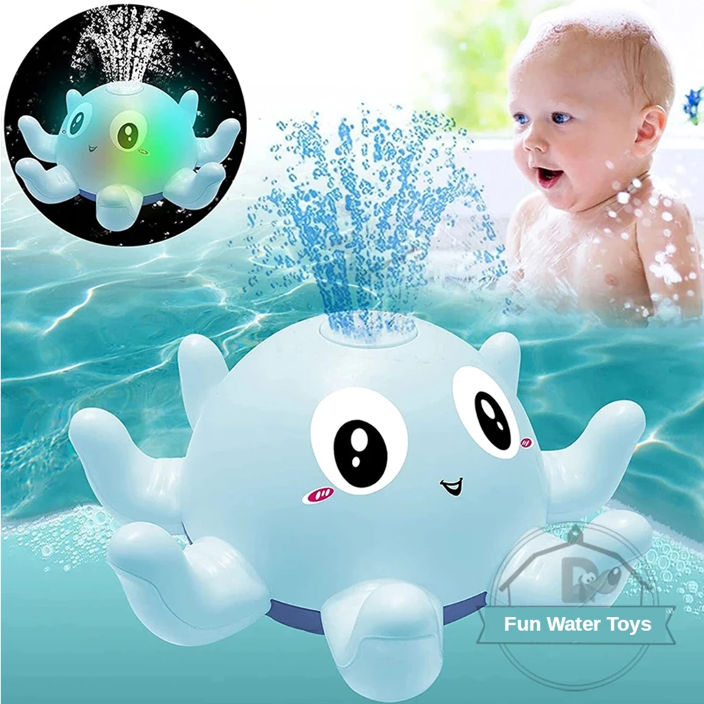 

Baby toys baby bath toys spray water shower swim pool water play toys kids shower bath toys Electric light induction Bathtub Toy