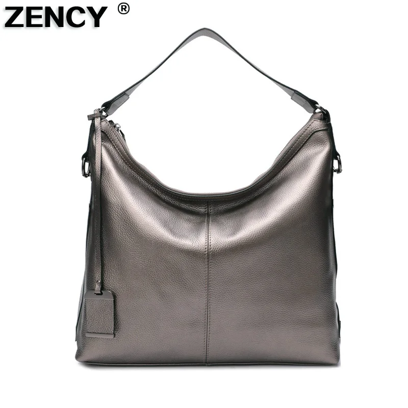 Большая повседневная женская сумка ZENCY из 100% натуральной коровьей кожи женские