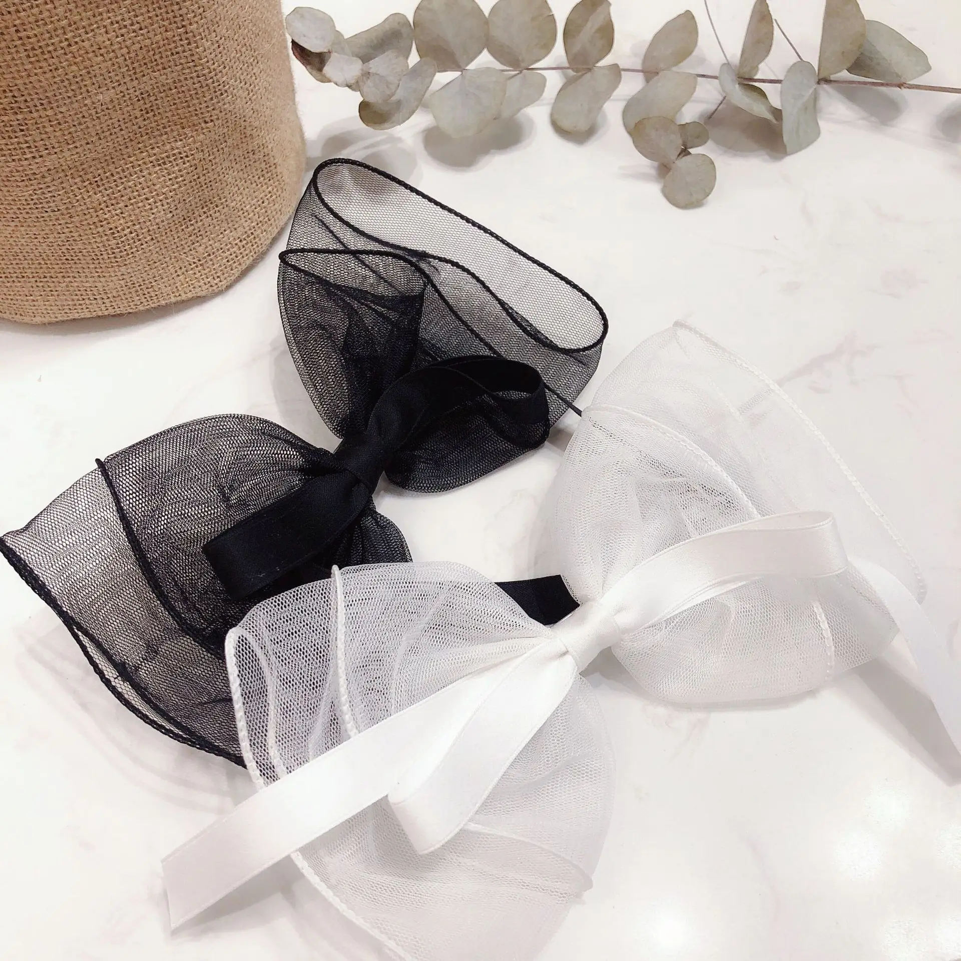 Заколка для волос с бантом женская Элегантный Модный зажим весенний кружевной