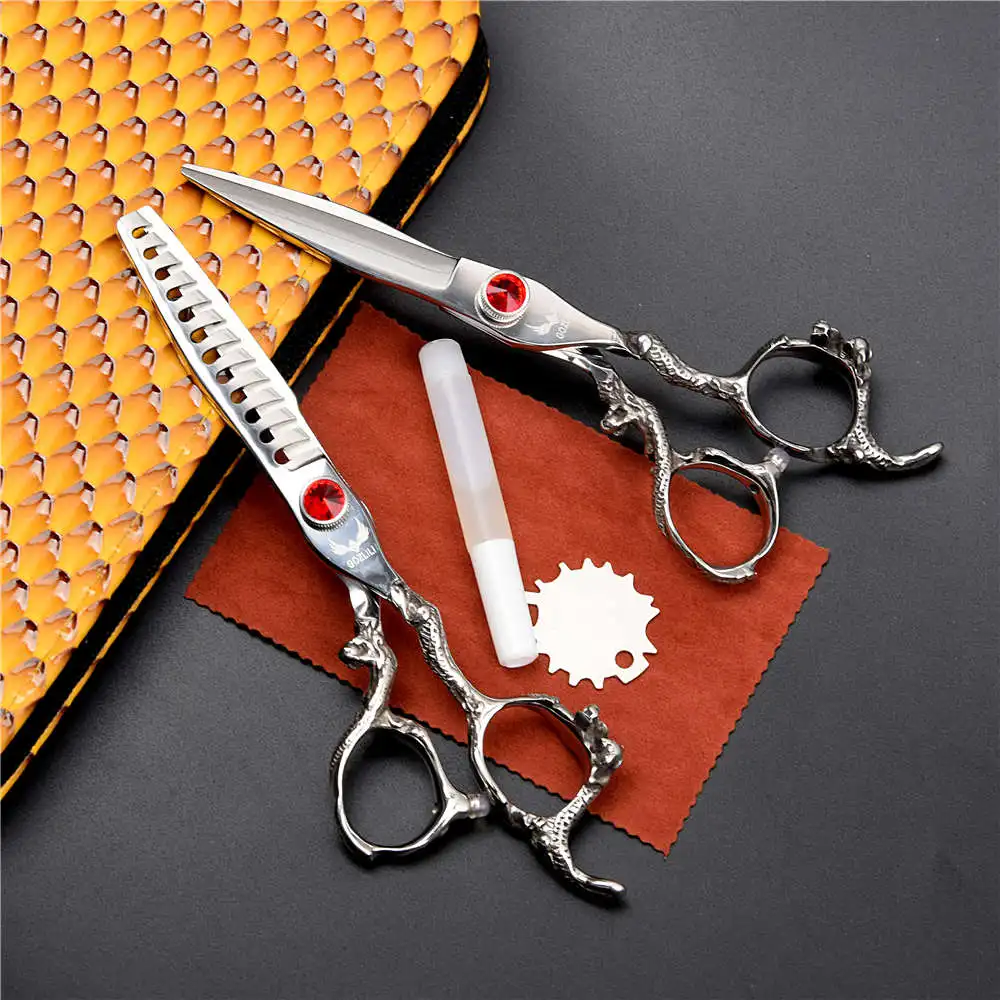 GOZLILI высококачественные профессиональные японские ножницы для волос 6 дюймов 440C