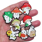 1 шт. Симпатичные Подвески в виде кролика для обуви, украшение для ленивой кошки, животного, гриба, куклы Jibz, подвески для крокса, дизайнерские подарки на Рождество