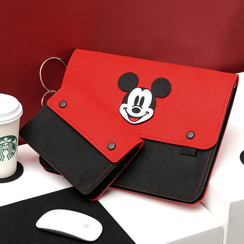 

Disney's New Luxury Cartoon Mickey Briefcase Computer Bag Fashion Handbag Durable Multifunctional Portable Notebook Liner Bag