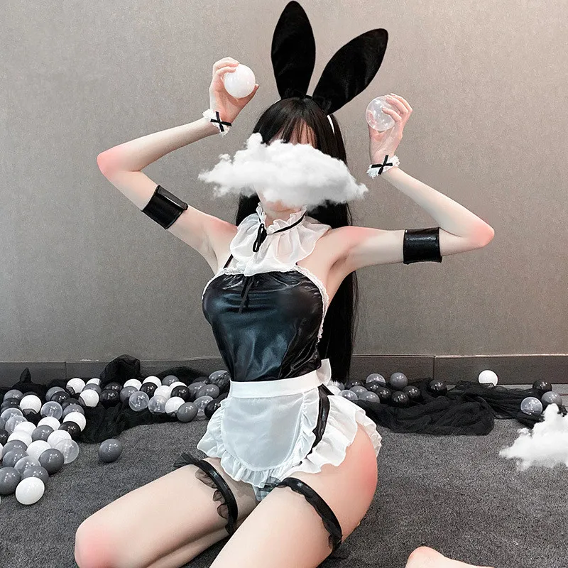 Привлекательные костюмы для косплея Bunny Girl Эротическое белье женщин фартук