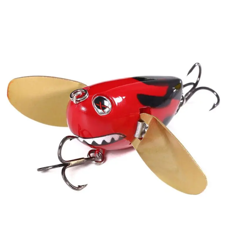 

Plastic Lure Fishing Accessories 2 Treble Hooks Fishing Lures Freshwater Bait Artificial Bait False Bee Shape Hot