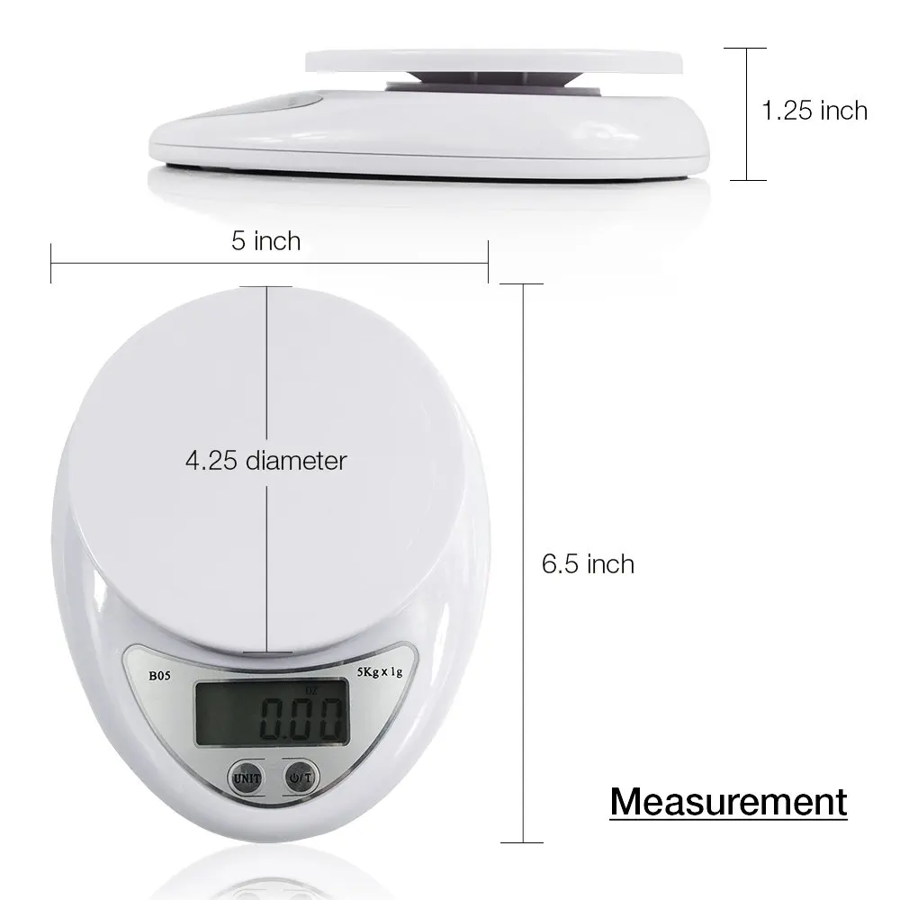 Fagoozon 5kg/1g 1kg/0.1g Portable Digital Scale LED Electronic Scales Postal Food Measuring Weight Kitchen | Дом и сад