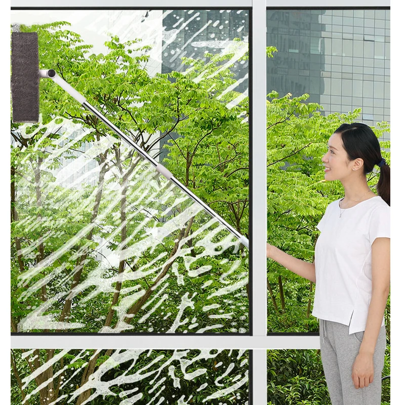 Телескопический двухсторонний инструмент для очистки стекла стеклоочиститель