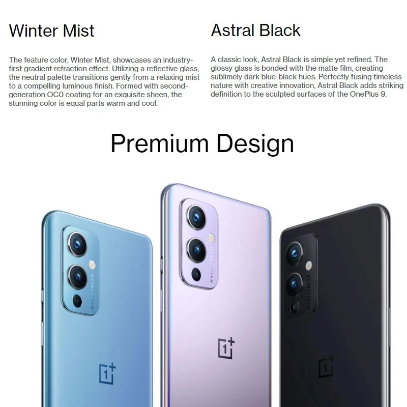 

Global Rom OnePlus 9 5G Mobile Phone Android 11 Snapdragon 888 8GB 128GB 6.5â€˜â€™ 120Hz Fluid AMOLED Hasselblad Camera Smartphone