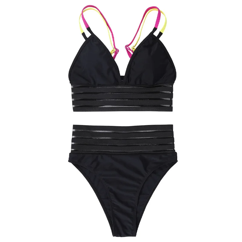 

Sexy Women High Waist Bikini Swimsuit Swimwear Female Bandeau Brazilian Biquini Bikini Set Bath banador traje de bano femmes