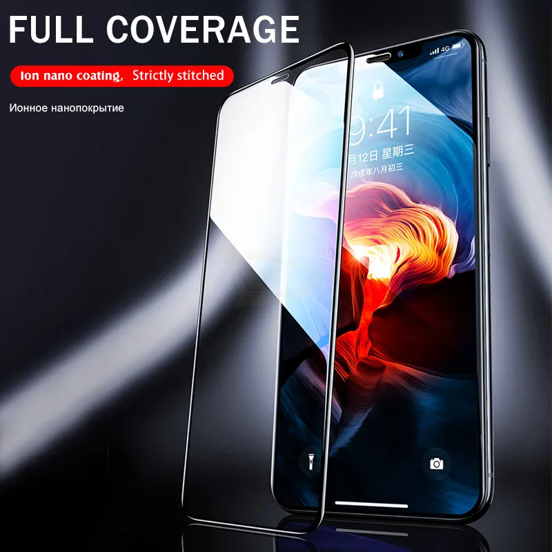 100D пленка из закаленного стекла для iphone 11 Pro Max X XR XS Защитная крышка для экрана для iphone 7 8 6 6s PLus 11 полное защитное стекло
