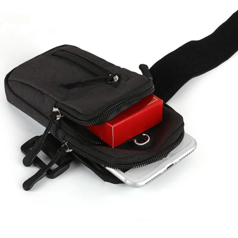 Мужская и Женская повязка на руку в простом стиле сумки для телефона с кнопками