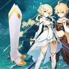 Оригинальная обувь для косплея, персонализированная новая игра Genshin Impact Player, женская обувь для косплея, костюм для путешественников, модные сапоги на заказ