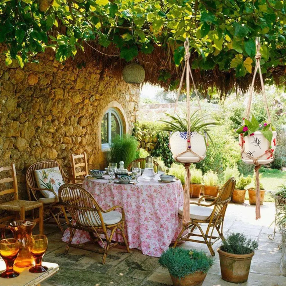 2 шт. висит озеленение сада горшок для растений сеток корзины завод Вешалки