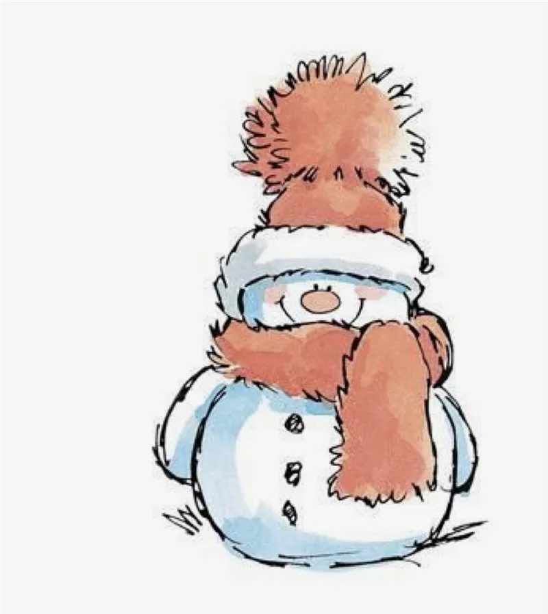 10x8 снеговик прозрачный силиконовый штамп печать для сделай сам скрапбукинг