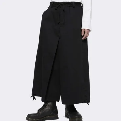 Men's Black Pants Simple Leisure New Autumn And Winter Lantern Pants Men's Casual Solid Color Simple Octant Skirt Pants Large