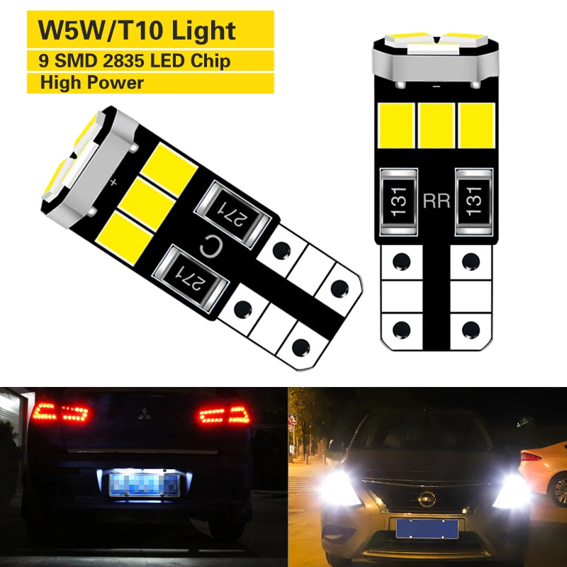 10 шт. Автомобильные светодиодные лампы W5W T10 168 автомобильные 2835 SMD для Skoda Superb Octavia
