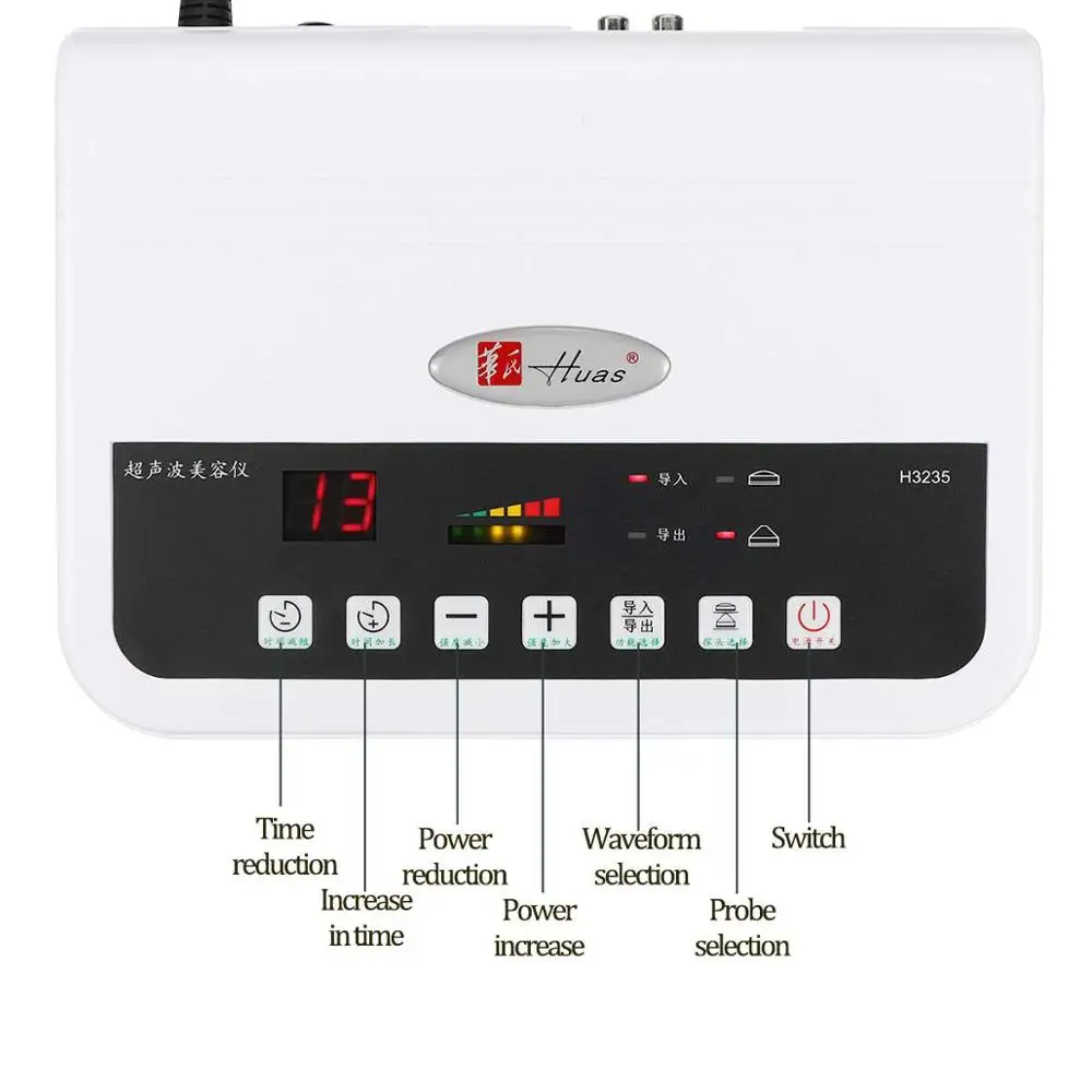 

3in1 Ultrasonic Wave Beauty Apparatus Facial Detoxification Face Slimming Instrument Home Face Export Import Instrument