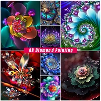 new 5d full diamond painting ab drill flowers art diy mosaic color diamont embroidery cross stitch handmade home decoration gift
