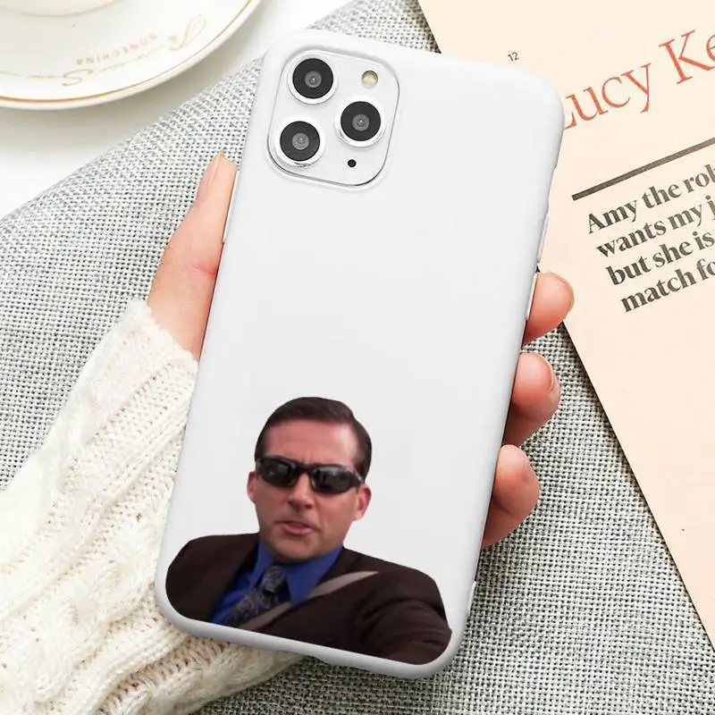 

Michael Scott The Office clear Phone Cases Candy Color for iPhone 11 12 mini pro XS MAX 8 7 6 6S Plus X 5S SE 2020 XR