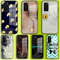 samsung case for galaxy a10 a12 a13 a33 a53 a73 a30 a40 a50 a70 a31 a12 a51 a71 a32 a52 glass cover interesting keys and locks