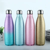 500ml girls cute stainless steel water bottle hot cold cola bottle double wall insulated vacuum flask woman sports chilly cup