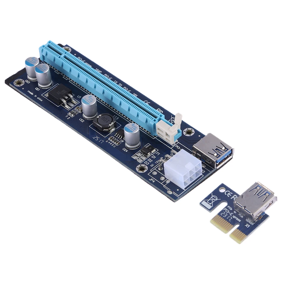 новый pci e usb 30 pci e express 1x to16x extender riser карта адапте