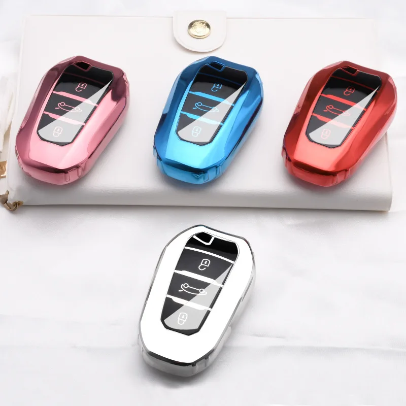 Чехол для ключей из ТПУ Peugeot 407 508 2008 301 5008 3008 4008 408 чехол автомобильного ключа с 3