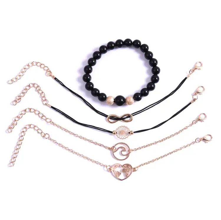 Горячие смешанные стили Boho кисточкой лист слон Черепаха Фатима хамса луна сердце оболочки ручной работы очаровательные браслеты женские ювелирные браслеты