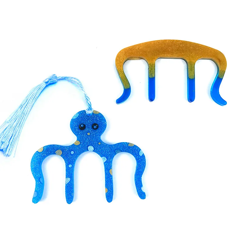 Octopus Book Clip Crystal Epoxy Resin Mold Music Score Bookmark Hand Silicone | Украшения и аксессуары