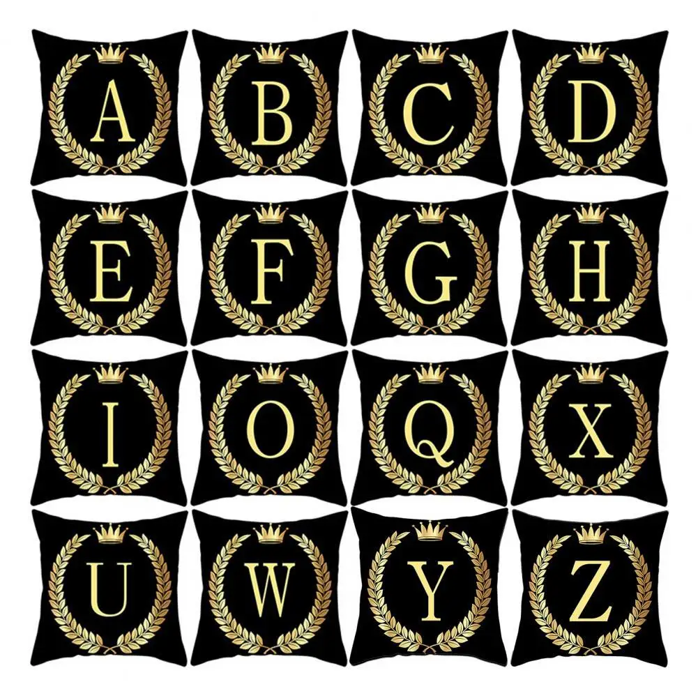 

Detachable Useful Throw Pillow Cover with Letters Washable Pillow Cover Eco-friendly for Office
