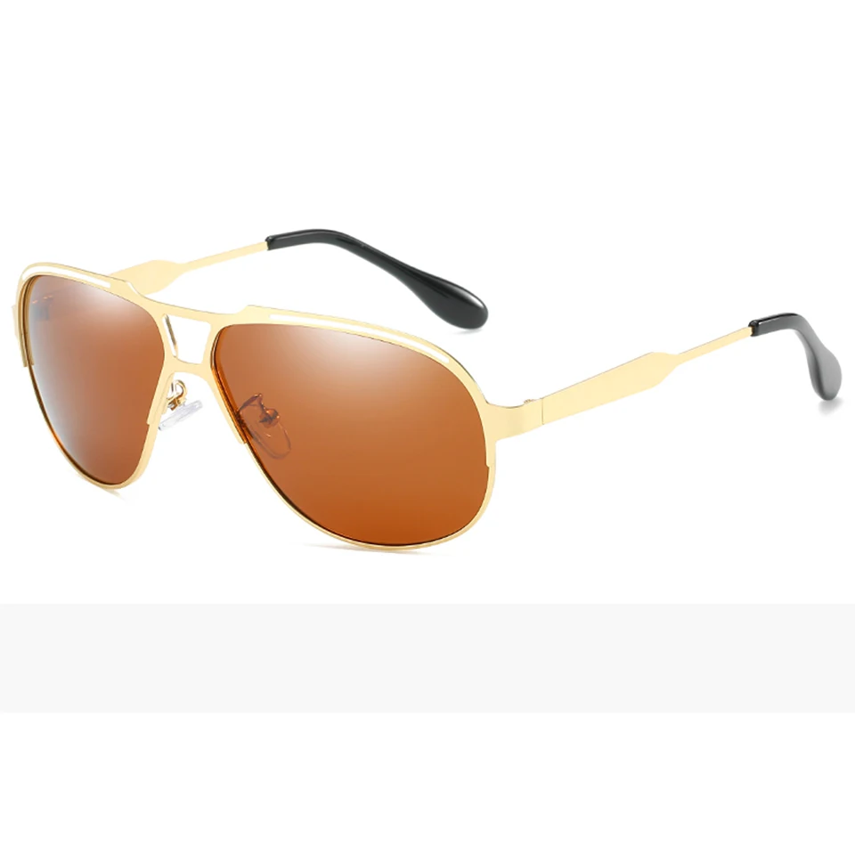 gold brown ELITERA фирменный дизайн мужские поляризованные солнцезащитные очки металлические мужские солнцезащитные очки для вождения квадратные Оттенки UV400 Мужские очки - Цвет линз: gold brown