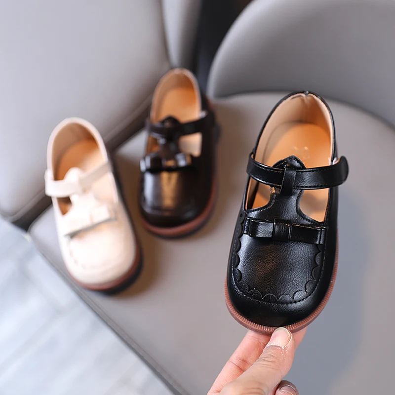 

Summer Girl Children Students Princess Toddler PU Non-Slip Casual School Shoes 21-30 3Colors TB02