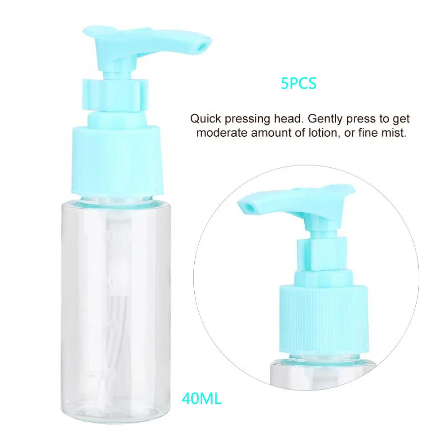 Пластиковый флакон с дозатором для тонера мыла лосьона специй 40 мл 5 шт. | Дом и сад