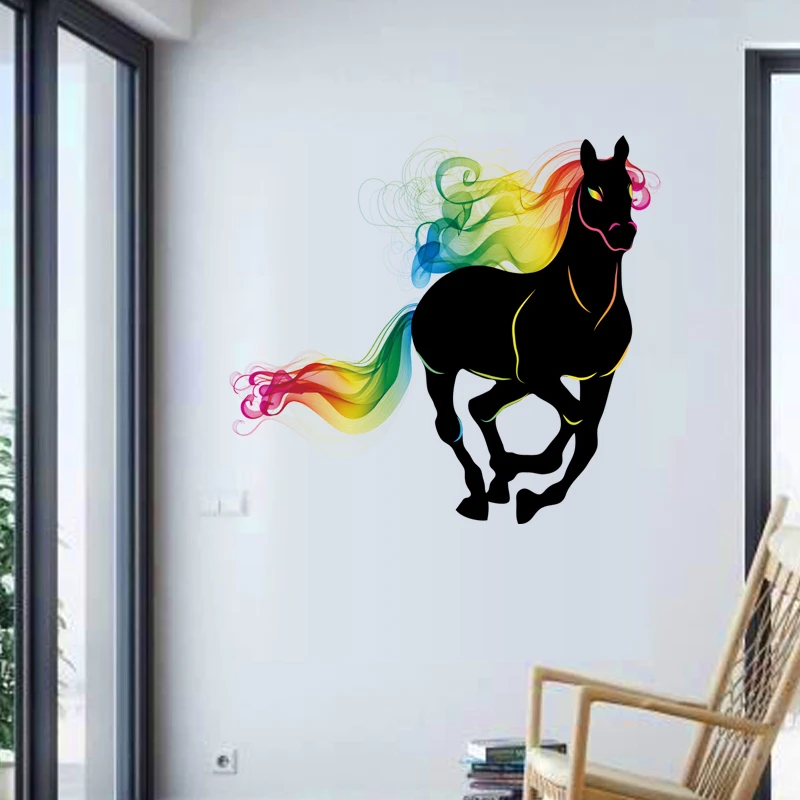 

Drop Shipping Horse WallSticker Self Adhesive PVC Waterproof Wall Art Decal For Kids Rooms Diy Home Decoration Wall Stickers