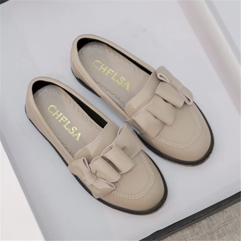 Мокасины из натуральной кожи для девочек туфли на плоской подошве лоферы