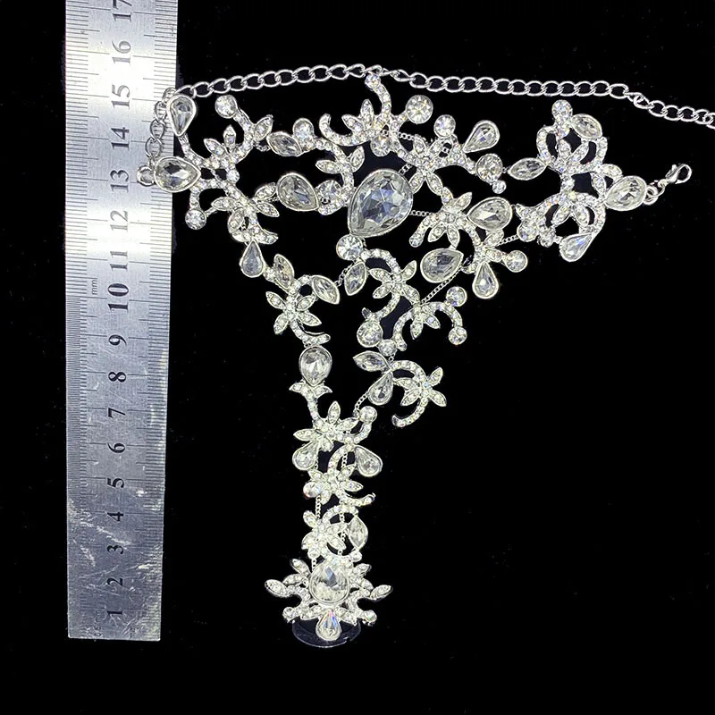 Богемные свадебные браслеты с пальцами роскошные стразы браслет цепочка Лидер