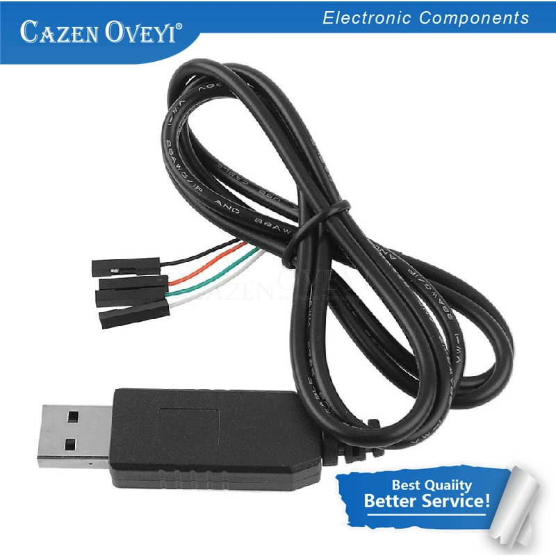 1 шт., кабель-преобразователь USB в RS232 TTL UART PL2303HX, 4 контакта