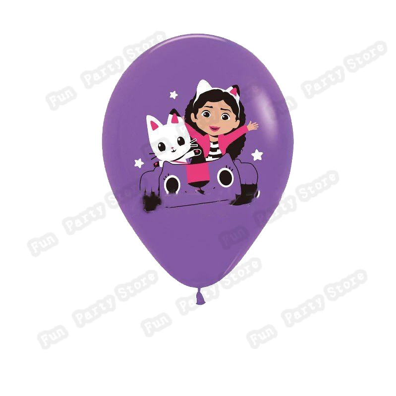 1020pcsnew gabby dollhouse cats theme latex balloons kids birthday party decorations baby shower balloon boy girl toys free global shipping