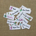 100 шт. ручной работы с именем этикетки для ребенка, бирки с логотипом на заказ, гладить на этикетке, изготовленный на заказ Костюмы этикетки (YT019)