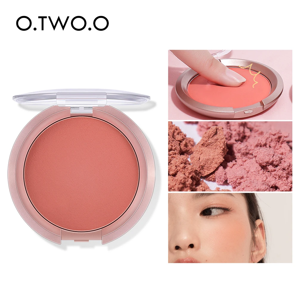 

O.TWO.O Bouncy Blush Matte Makeup Lightweight Face Blusher Natural Rouge Cheek Blusher Peach Contouring For Face Cosmetics TLSM
