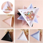 Пластина-органайзер треугольная для украшений и бусин, 10 шт.