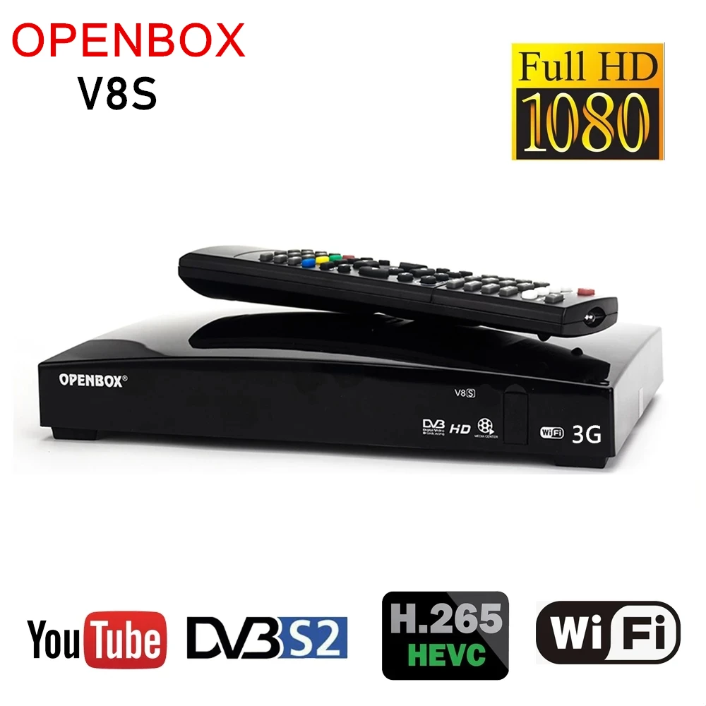 Openbox V8S 1080P Full HD DVB S2 цифровой спутниковый ресивер с поддержкой RT5370 USB Wifi Youtube