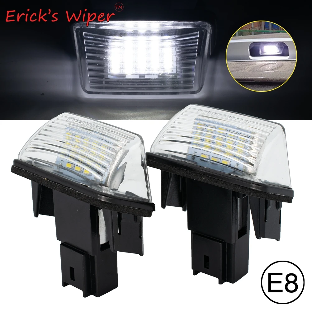 

Erick's Wiper 2PCs LED License Number Plate Light Lamp For Citroen C3 C4 C5 Berlingo Saxo Xsara Picasso For Peugeot 206 207 306