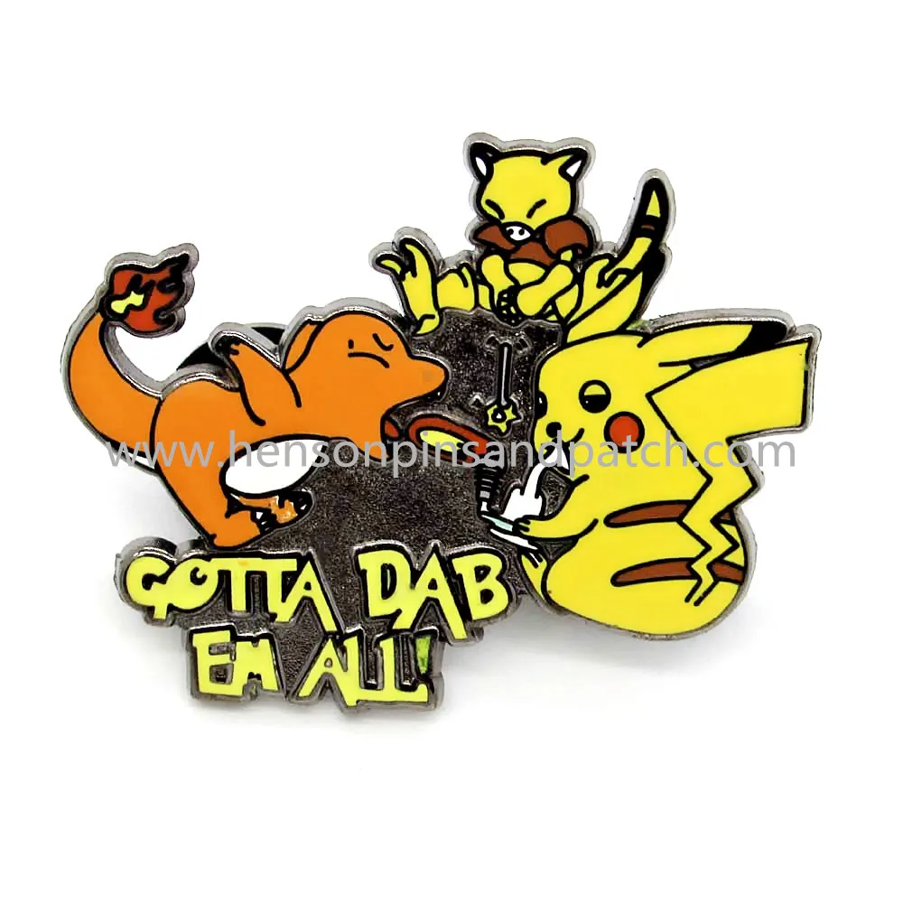В розницу и металлический цинковый сплав твердая эмаль pikacha pin значок
