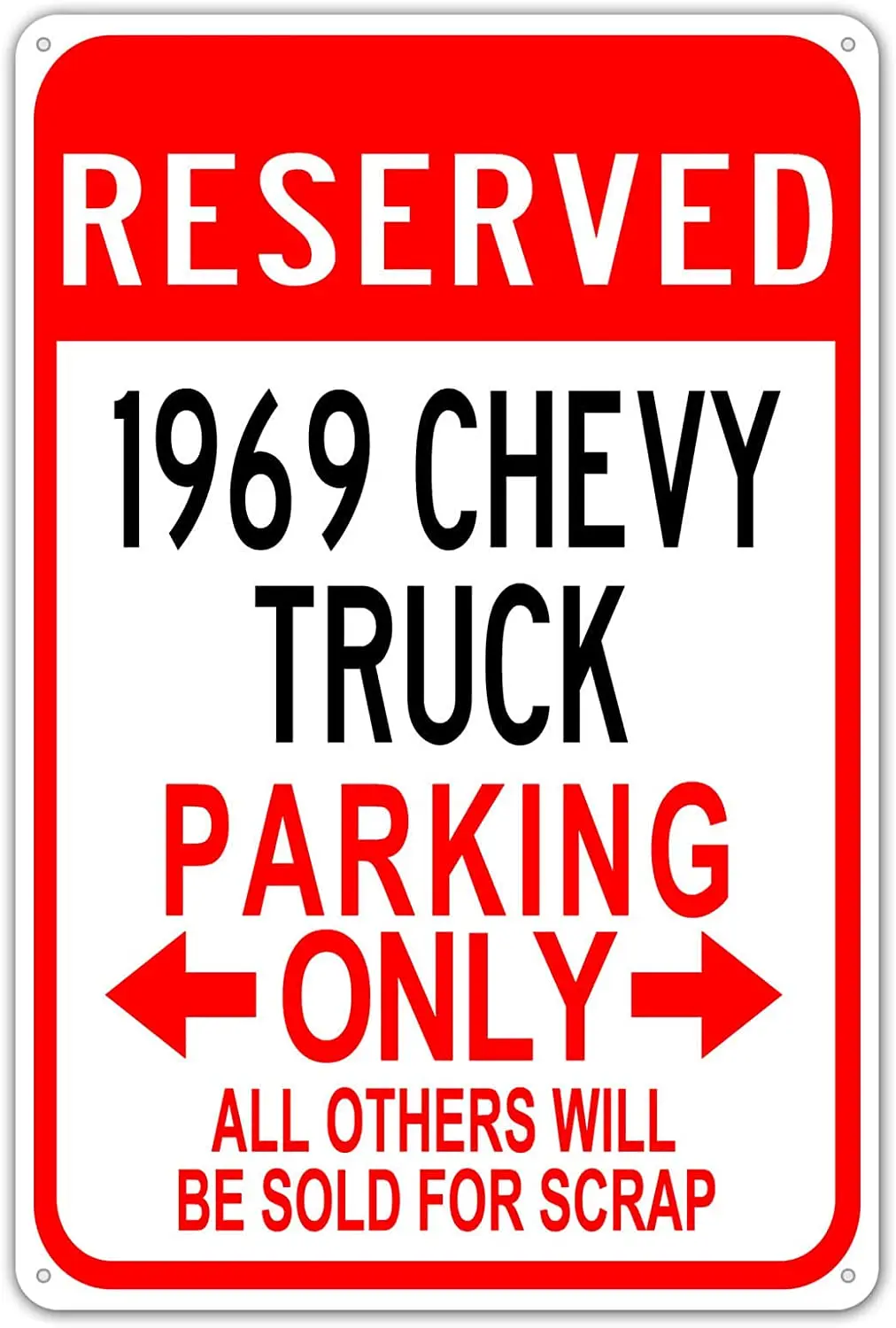 

Настенный декор жестяной знак Металл 1969 69 Chevy грузовик парковка металлические знаки Новинка украшения 8x12 дюймов